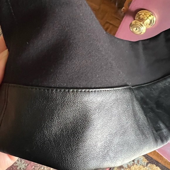 LC Lauren Conrad Black Leather-like front Pants - Picture 7 of 7